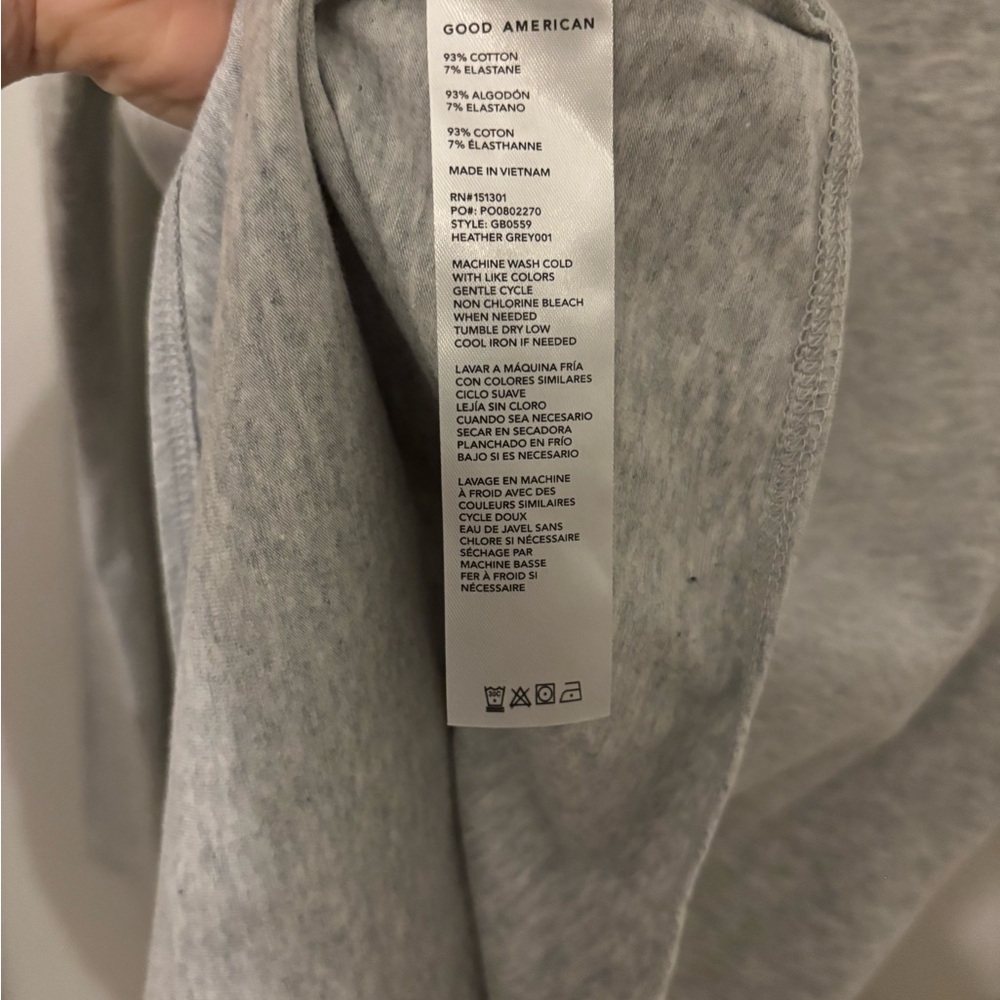 Good American Long Sleeve Heather Gray Bodysuit - Picture 4 of 4